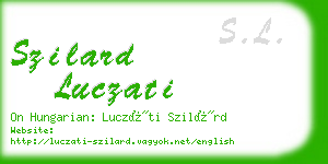 szilard luczati business card